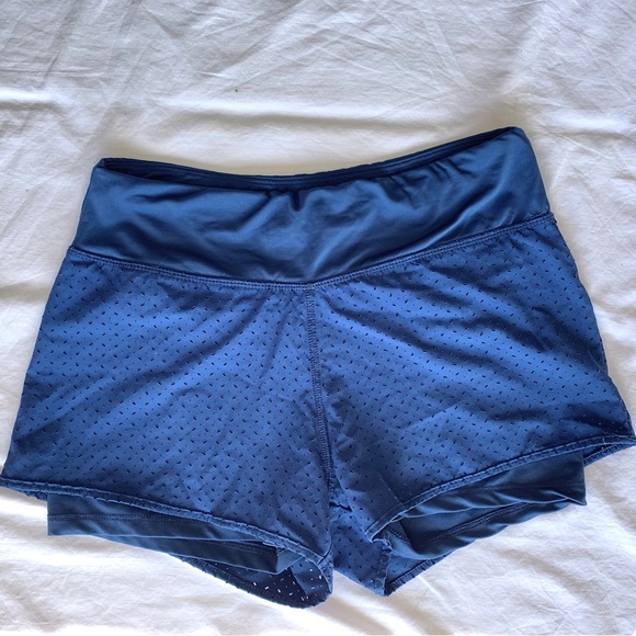 Marika Lined Cutout Athletic Shorts size S | Cutout Overlay atop Fitted Shorts - Picture 2 of 8